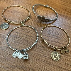 Alex and Ani Gold and Silver Charm Bracelets